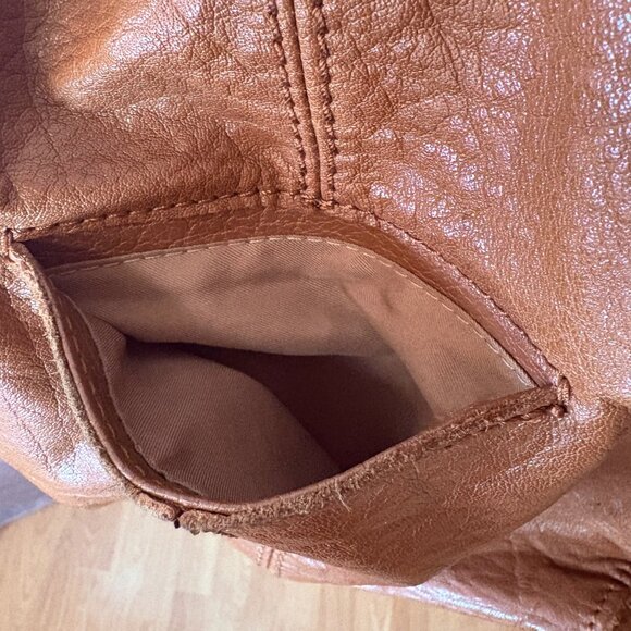 The Sak Flap Genuine Leather Crossbody Bag Purse Studded Brown - Picture 11 of 15